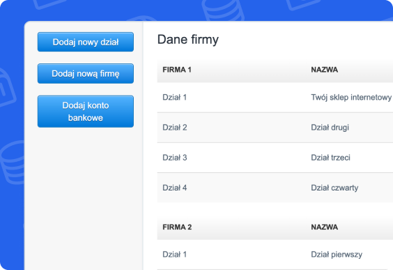 Wiele firm i działów w jednym koncie Fakturowni – oddzielna numeracja faktur dla każdego działu