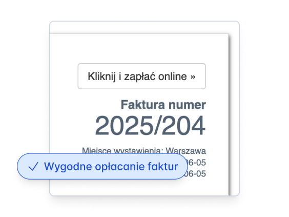 Faktura z przyciskiem 'Kliknij i zapłać online' – Szybki Przelew w Fakturowni