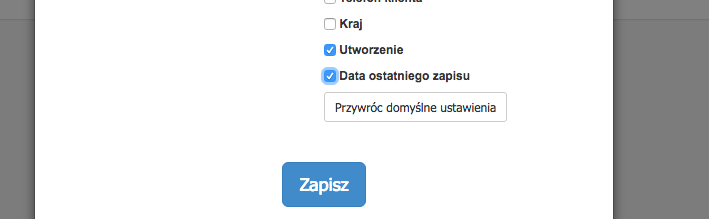 kolumny utworzenie oraz data ostatniego zapisu