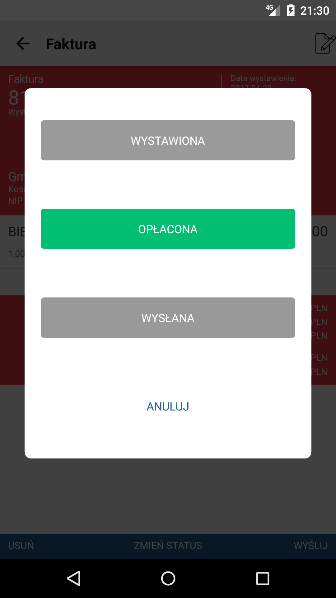 aplikacja fakturownia na androida