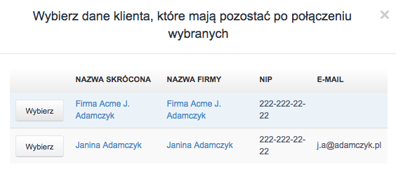 możliwość połączenia wielu klientów