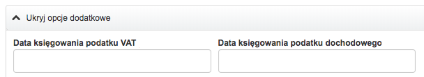 data sięgowania podatku VAT i podatku dochodowego