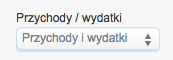 filtr przychody i wydatki