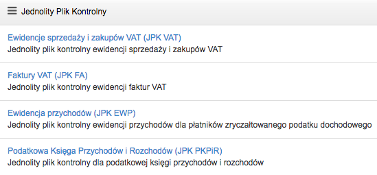 JPK jednolity plik kontrolny