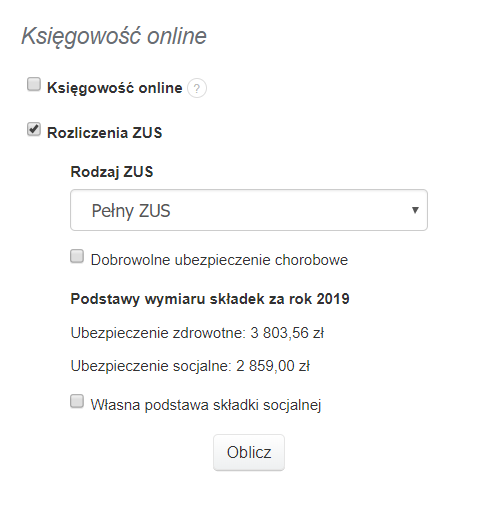 nowy sposób wyliczania składek ZUS księgowość online
