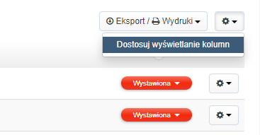 możliwość wyświetlenia krótkiej nazwy działu