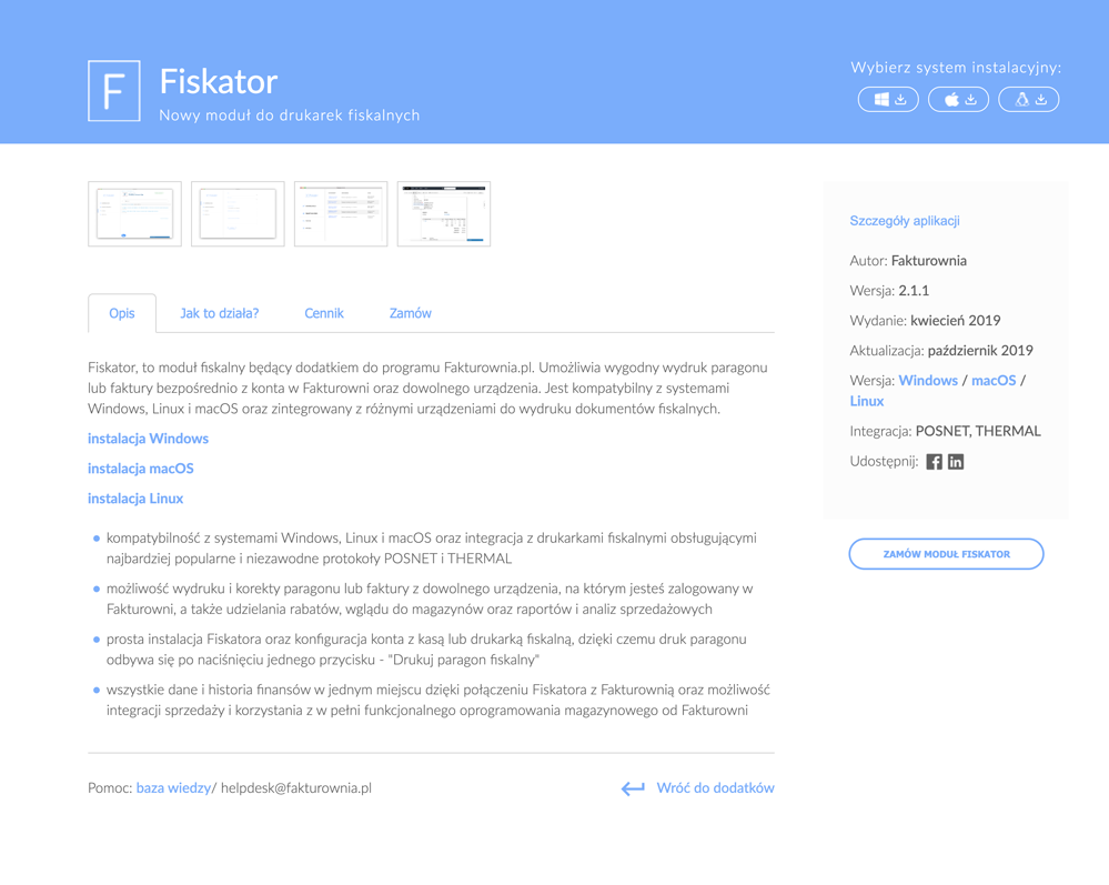 fakturownia nowosci fiskator