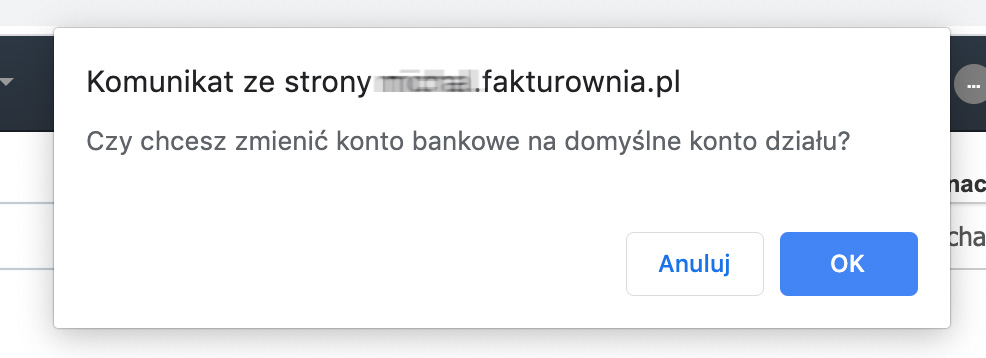 fakturownia nowosci czy chcesz zmienić konto bankowe