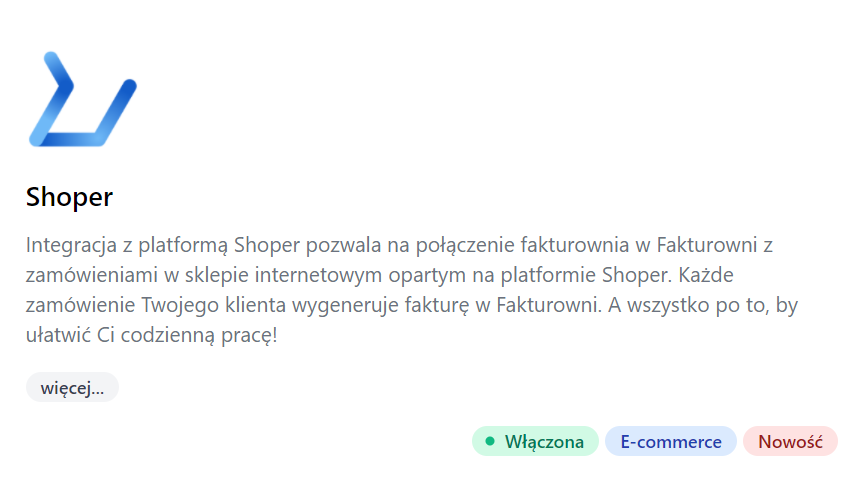Jak zmienić ustawienia aplikacji Shopera w Fakturowni