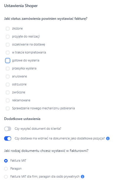 jak połączyć Fakturownię z Shoperem krok 4