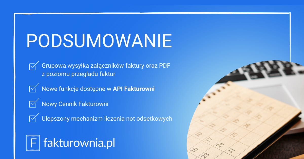 podsumowanie nowości fakturowni