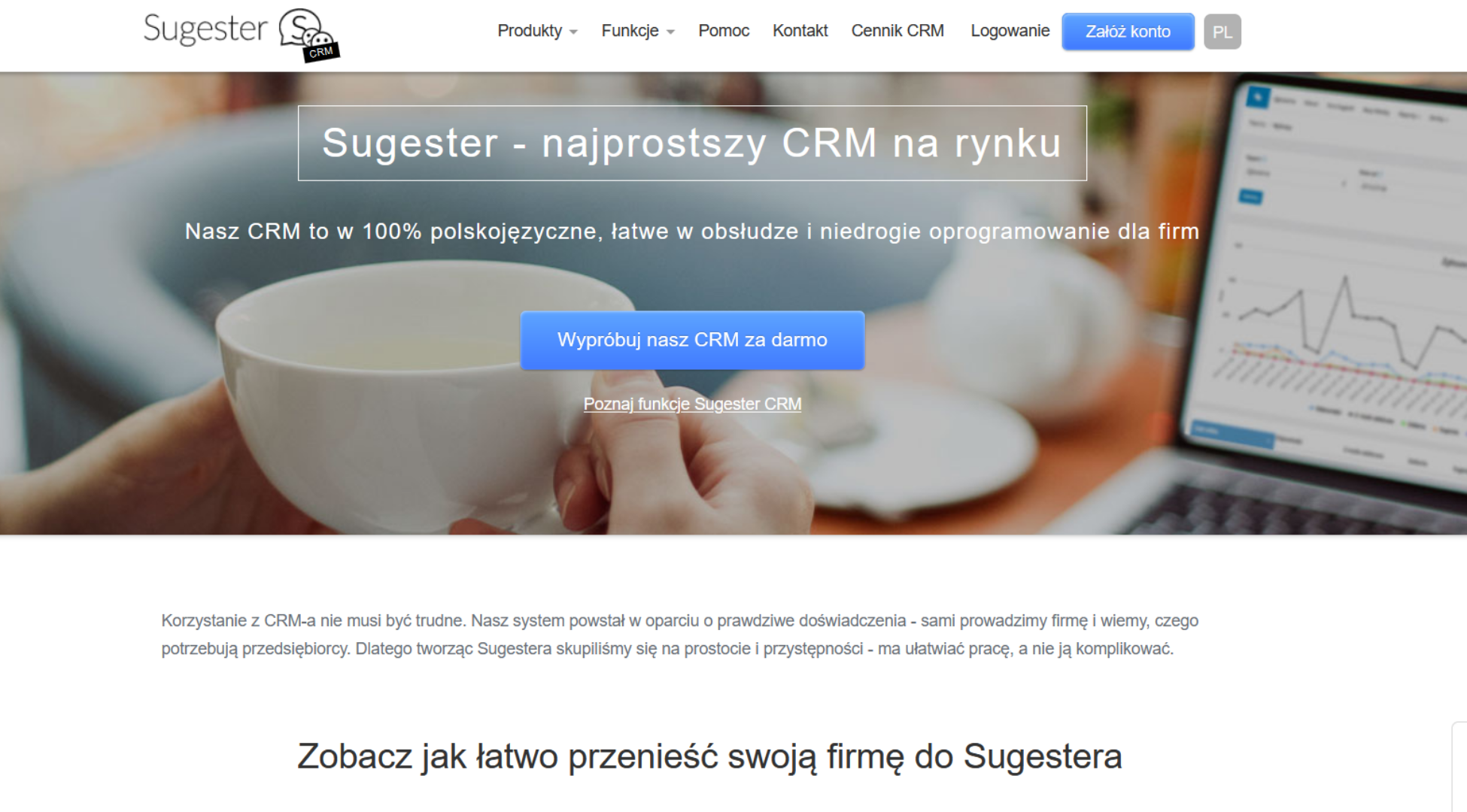 Sugester najprostrzy CRM na rynku