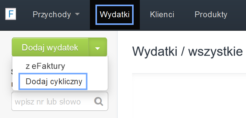 wydatki cykliczne