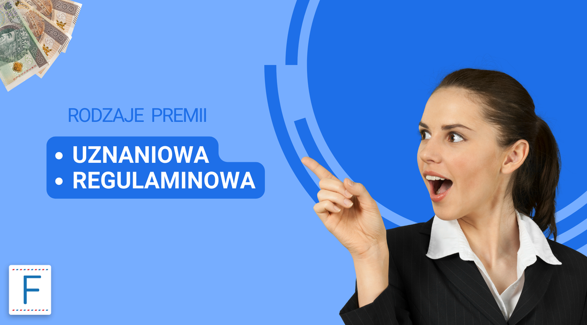 Baner Fakturowni z podziałem premii na uznaniową i regulaminową