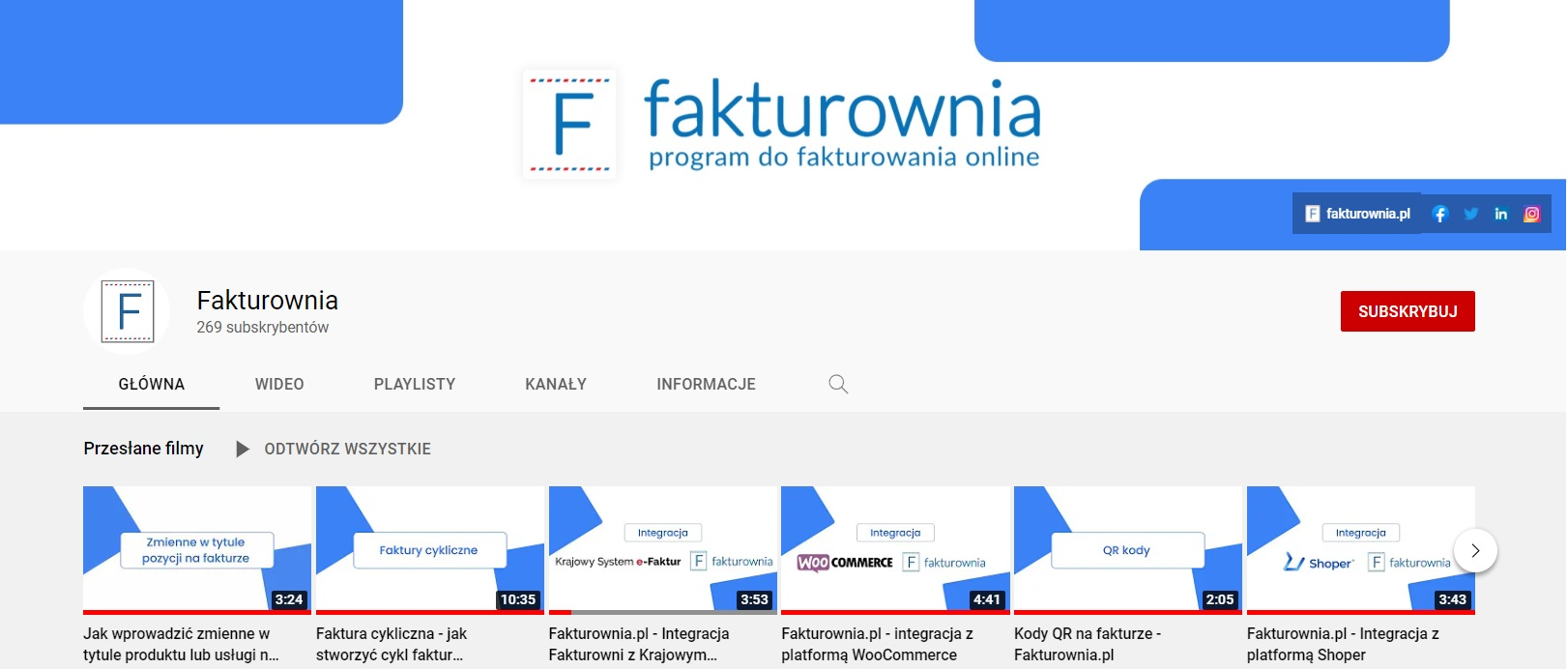 YouTube Fakturowni