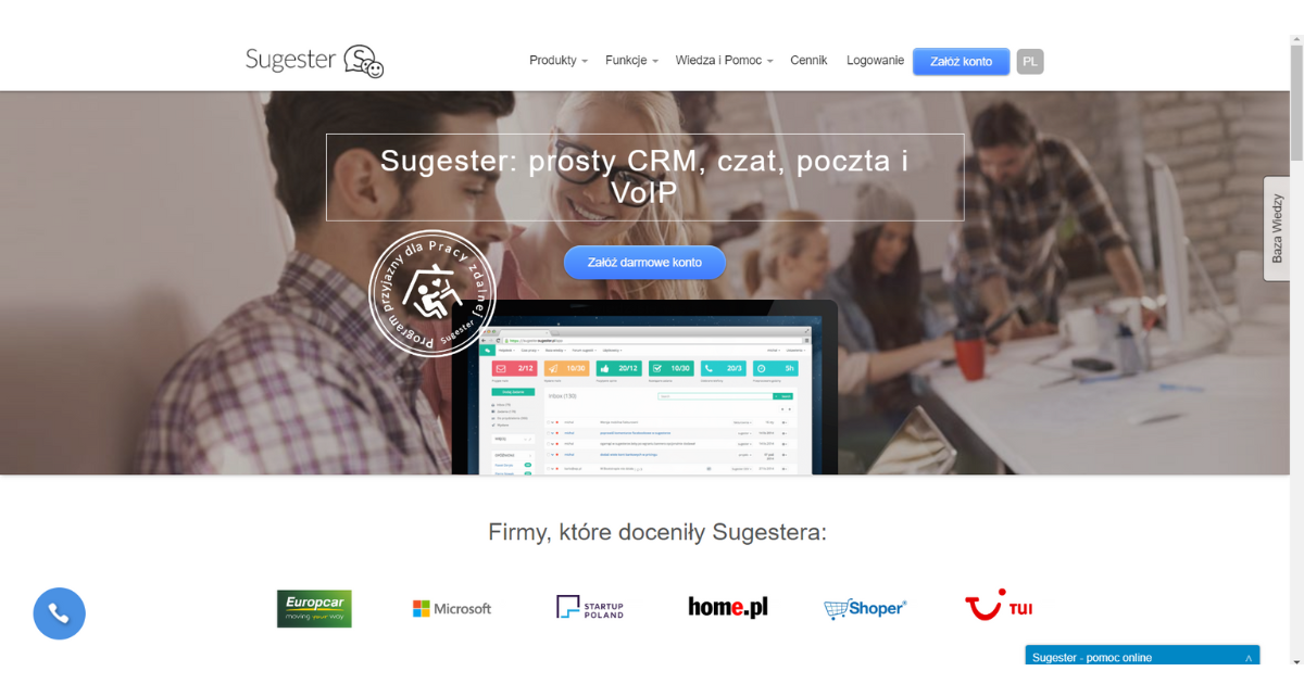 sugester prosty CRM