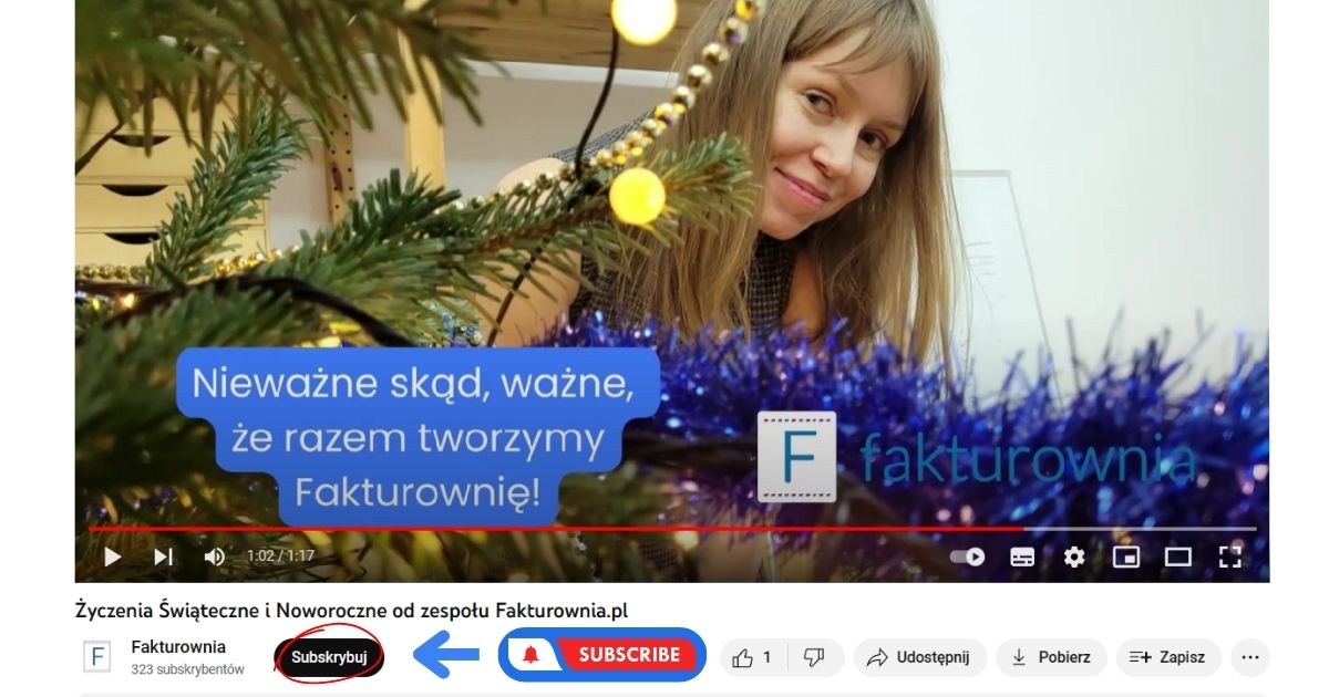 YouTube subskrybuj kanał Fakturowni