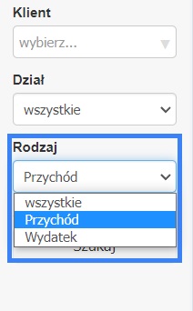 faktury cykliczne filtr
