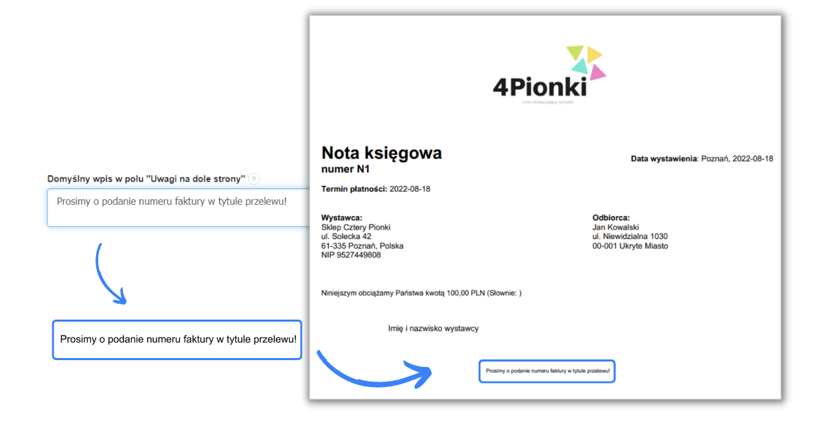 nota księgowa