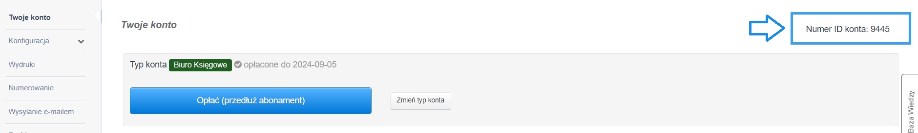 Id konta widoczny dla użytkowników