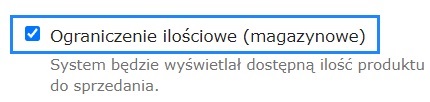 ograniczenie ilościowe (magaznowe)