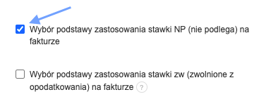 stawka NP nie podlega