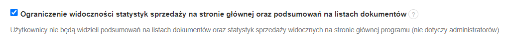 ograniczenie widoczności użytkownikowi