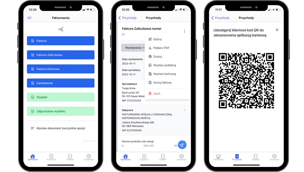 aplikacja mobilna zrzuty ekranu