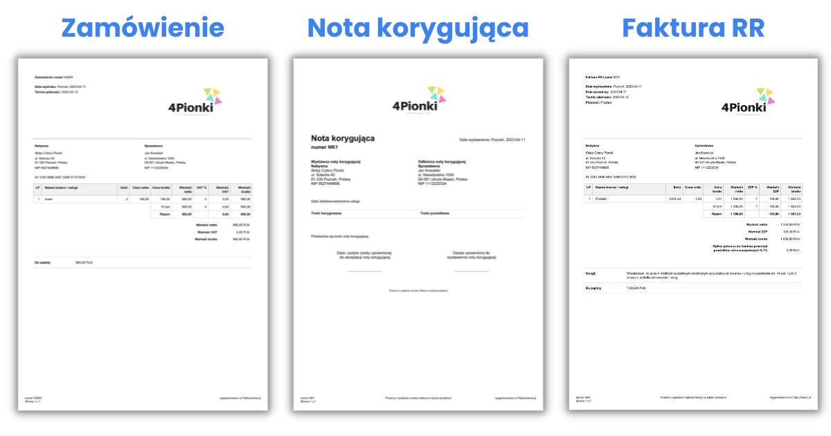 wstawianie logo po stronie wydatków