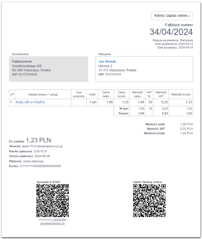 kod QR KSeF w Fakturowni