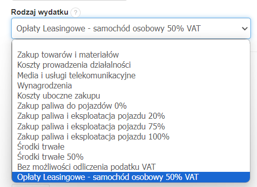 Opłaty leasingowe