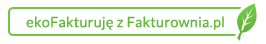Baner ekoFakturuję z Fakturownia.pl – białe tło, zielona ramka, format szeroki