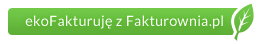 Baner ekoFakturuję z Fakturownia.pl – zielone tło, format szeroki