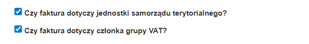 Oznaczenia po stronie Nabywcy dla JST będącej jednocześnie członkiem grupy VAT