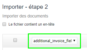 Facturation Facture Document Import Importation Champ Additionnel