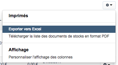 Facturation Document Stock Export BL Bon Livraison Entrée