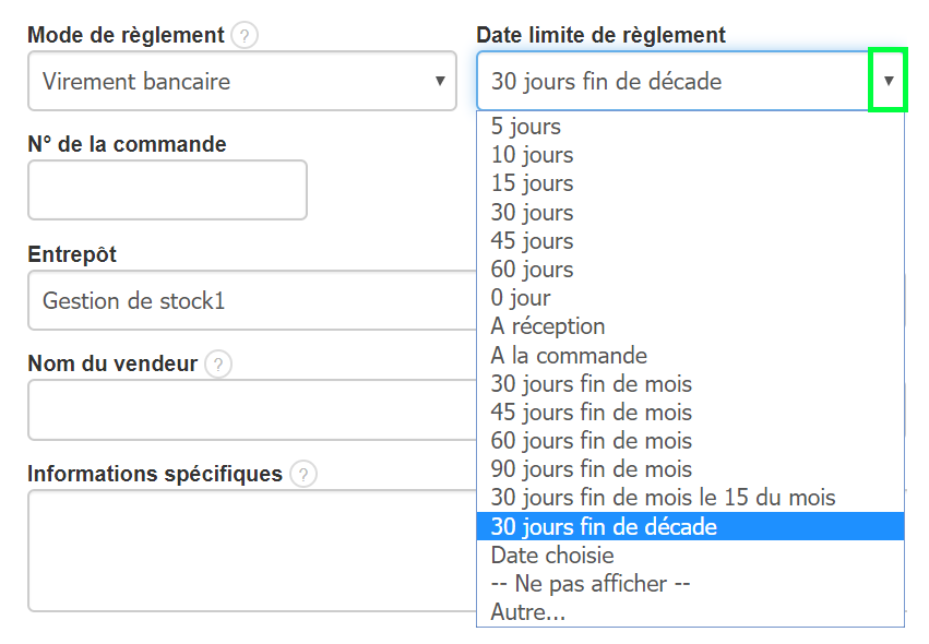 Facturation Règlement Paiement Date Limite Échéance