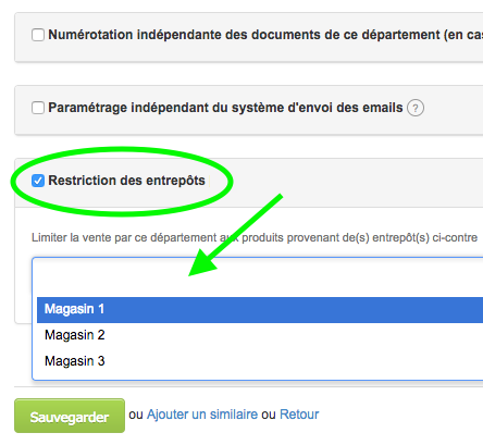 Facturation Utilisateur Accès Restriction Gestion Stock Entrepôt