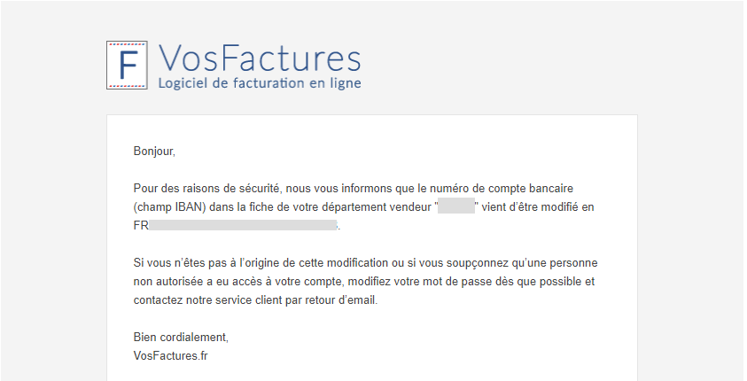 Facturation Coordonnées Bancaires IBAN Phishing