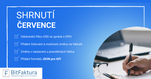 Shrnutí novinek v systému - červenec 2021