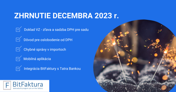 Zhrnutie noviniek v systéme - december 2023