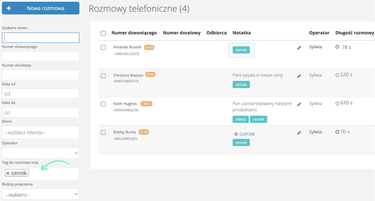 Zadania do rozmow voip