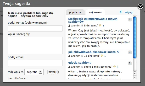  Konfiguracja widgeta