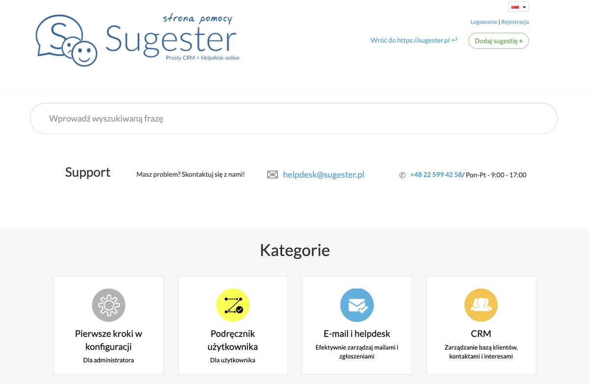 Baza wiedzy Sugester