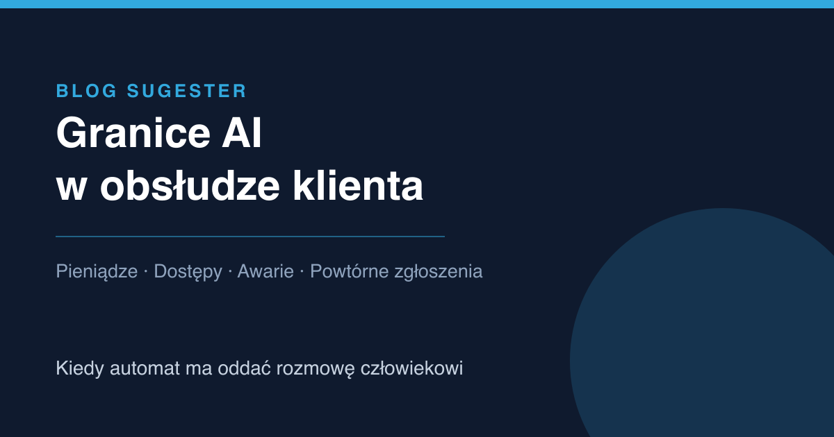 Kiedy AI ma oddać rozmowę człowiekowi: granice pierwszej linii wsparcia
