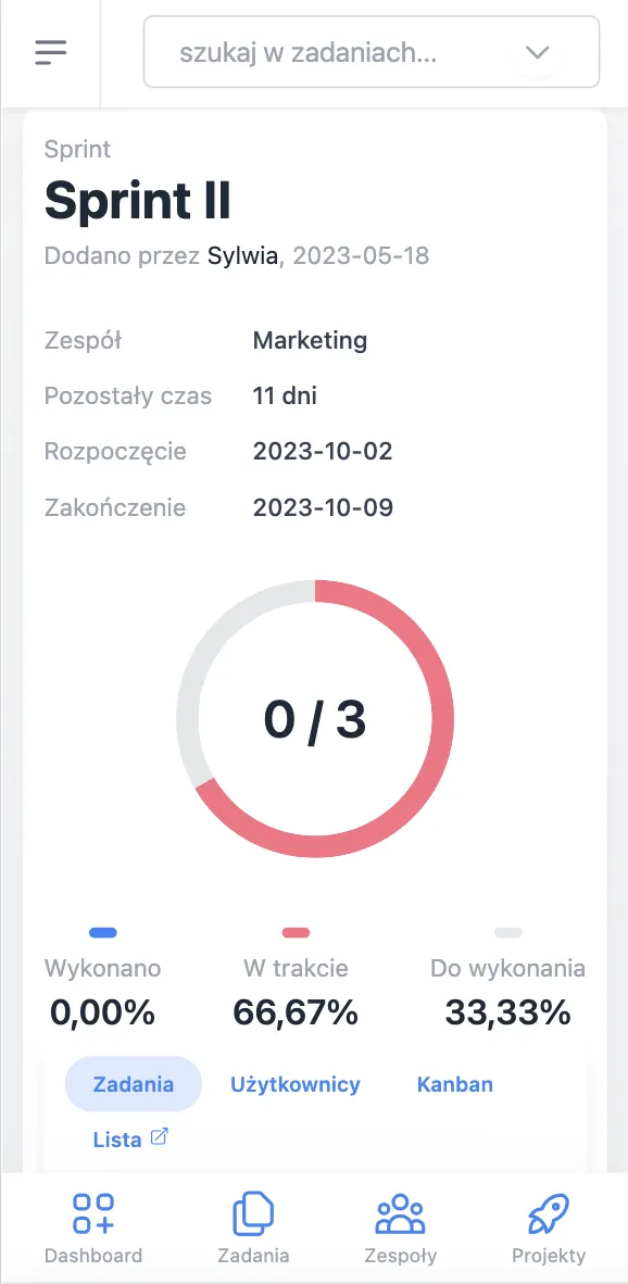 Wersja mobilna Nowego Sugestera - lista klientów