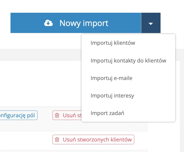 nowy import
