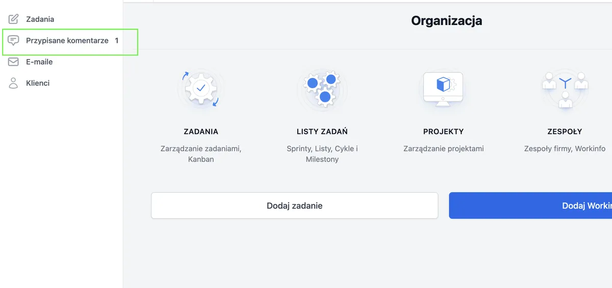Przypisane komentarze