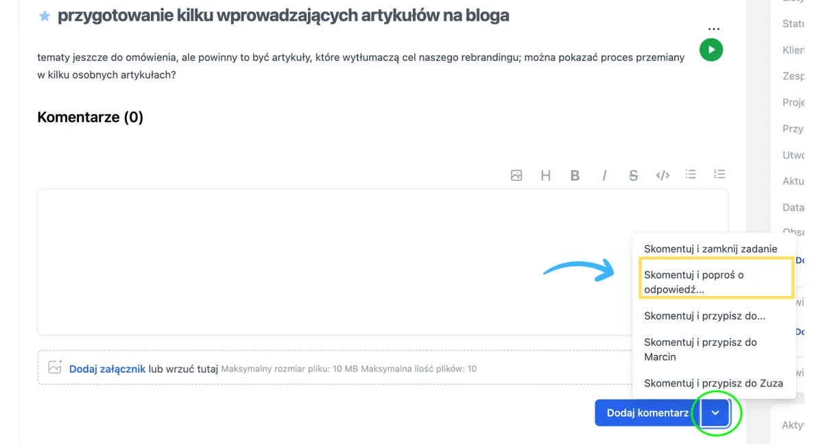 Skomentuj i popros o odp