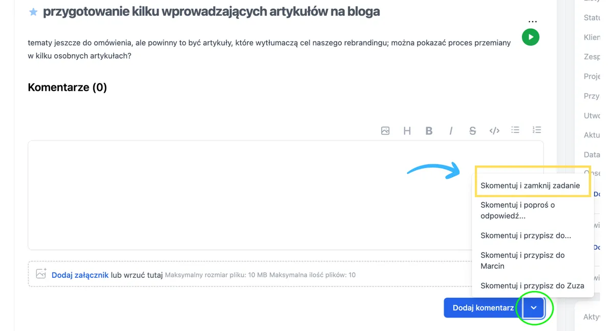 Skomentuj i zamknij